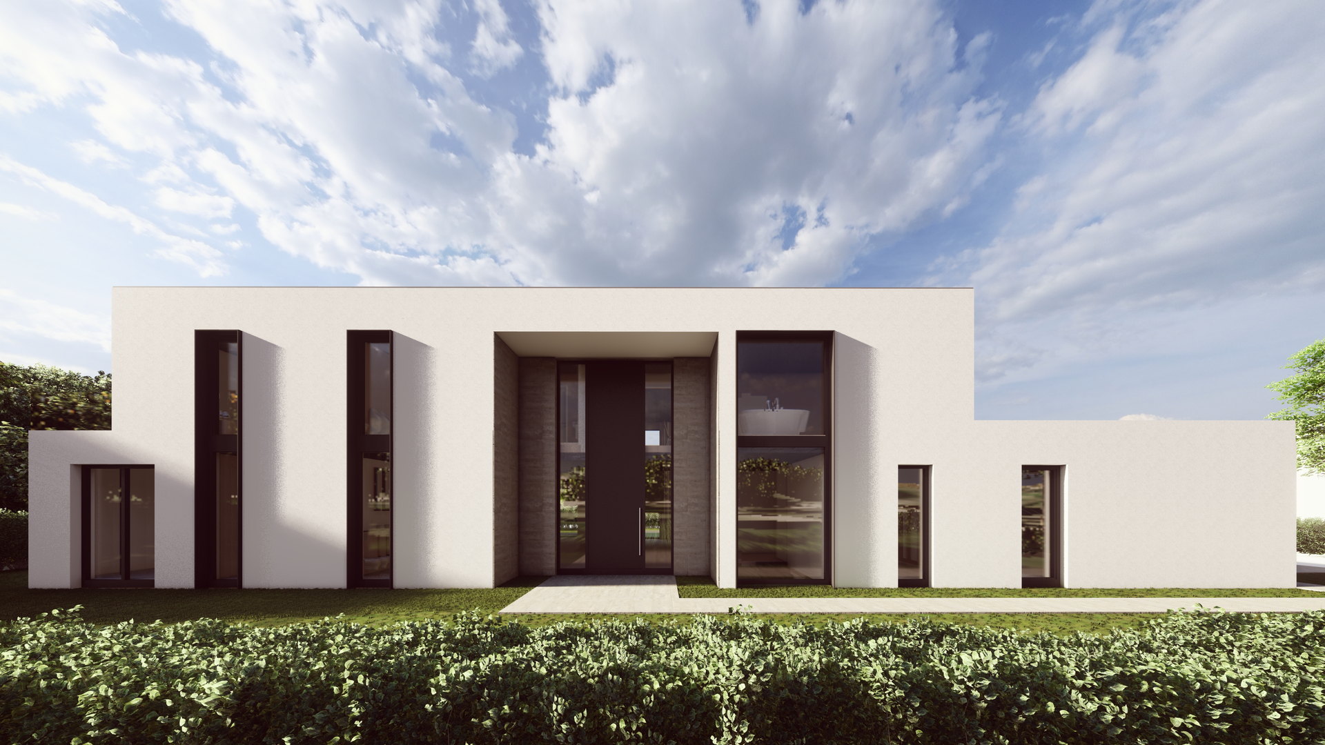 Modernes Großraumbüro mit mehreren Arbeitsplätzen im Architekturbüro Kaveller