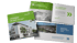 Broschüren zum Wohnprojekt Wohnen in der OLGA25 mit Architekturfotos und Texten zur Kompetenz und dem Standort Deizisau.