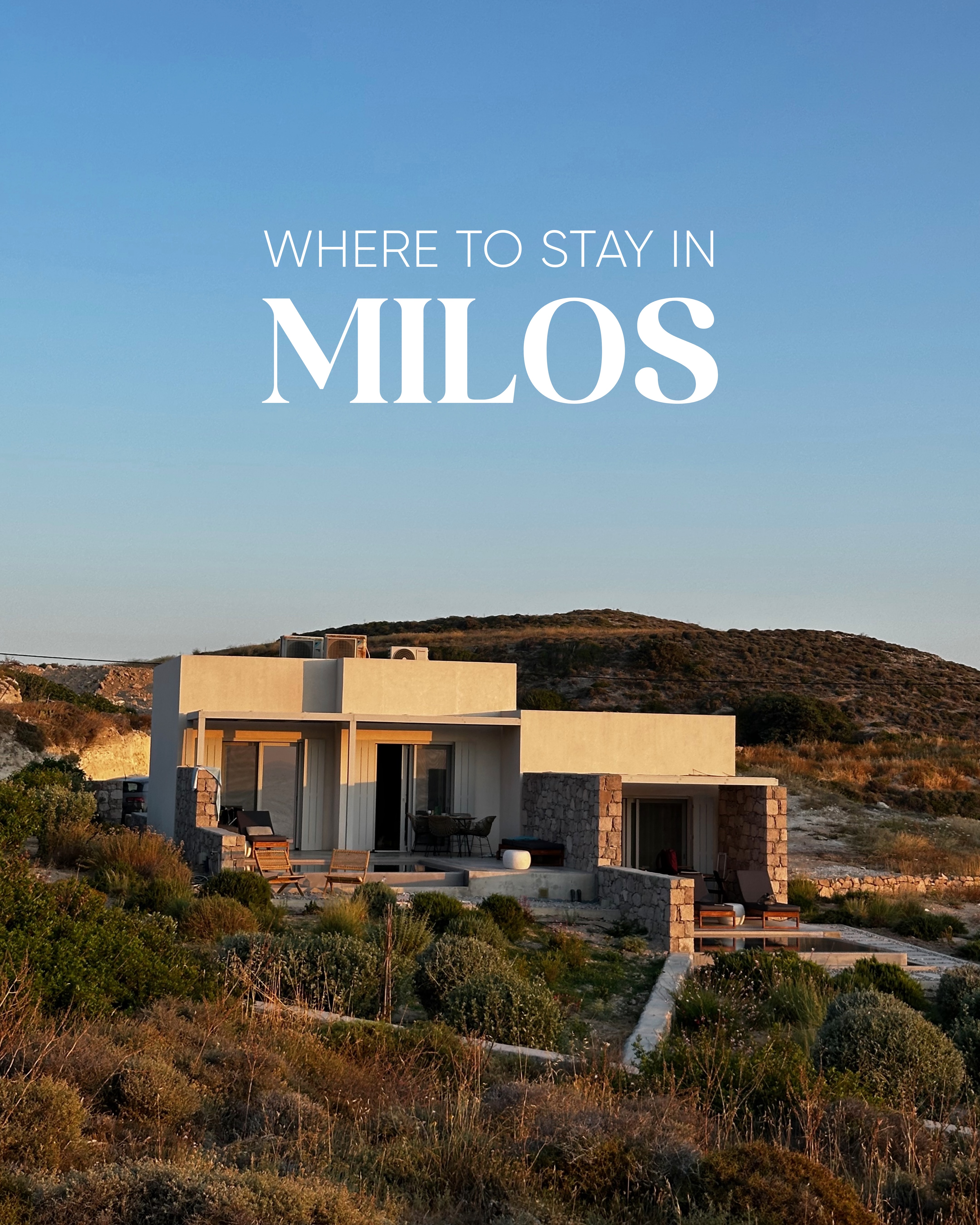 Boutique hotel in the hills of Milos
