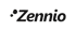 Zennio-Logo in Schwarz mit weißem Rand auf grünem Hintergrund.