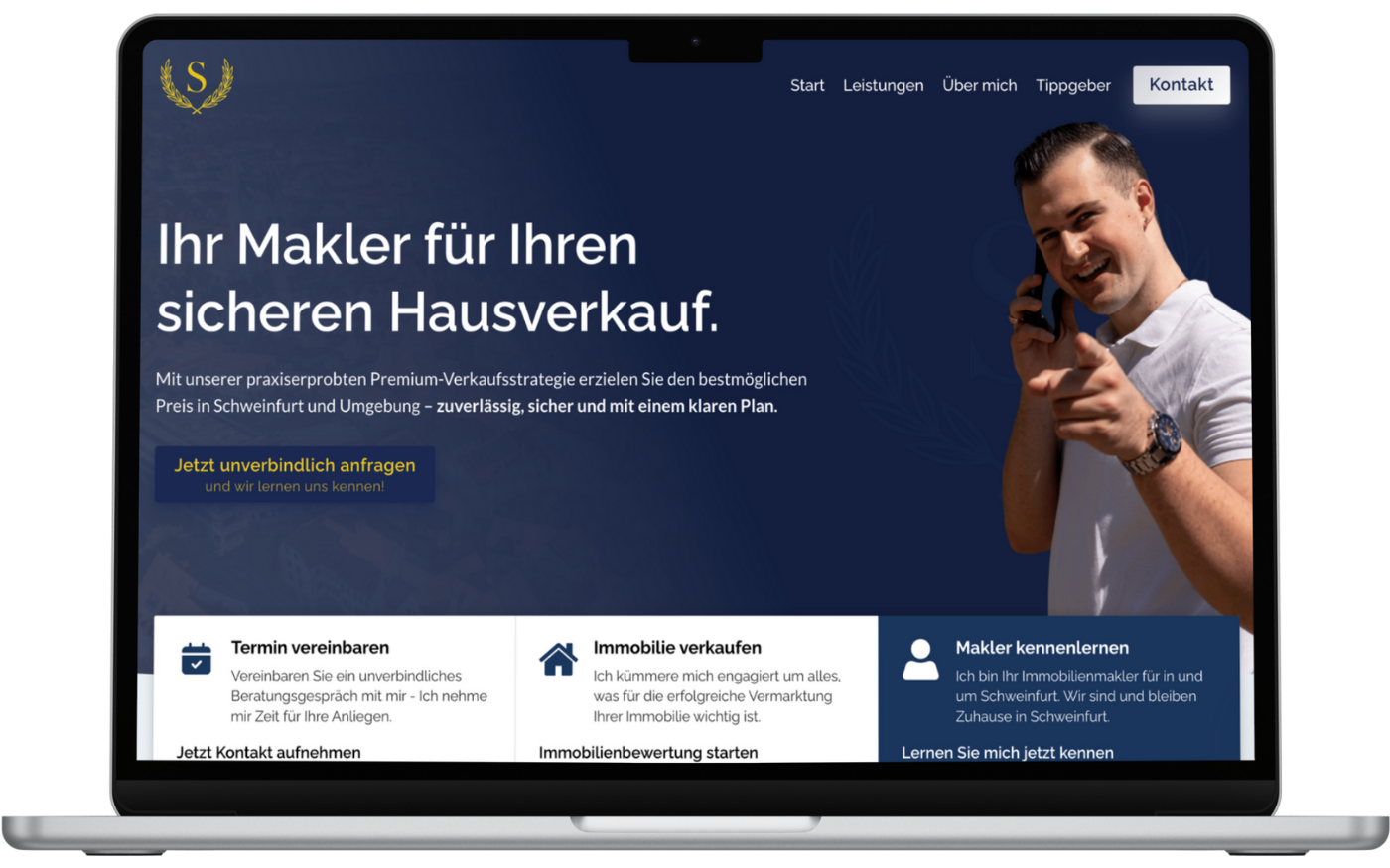 Webseiten-Referenz Martin Sim von Sim Schweinfurt Immobilien, Bayern