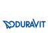Blaues Duravit Logo mit dem Markennamen und einem stilisierten Vogel auf weißem Hintergrund.