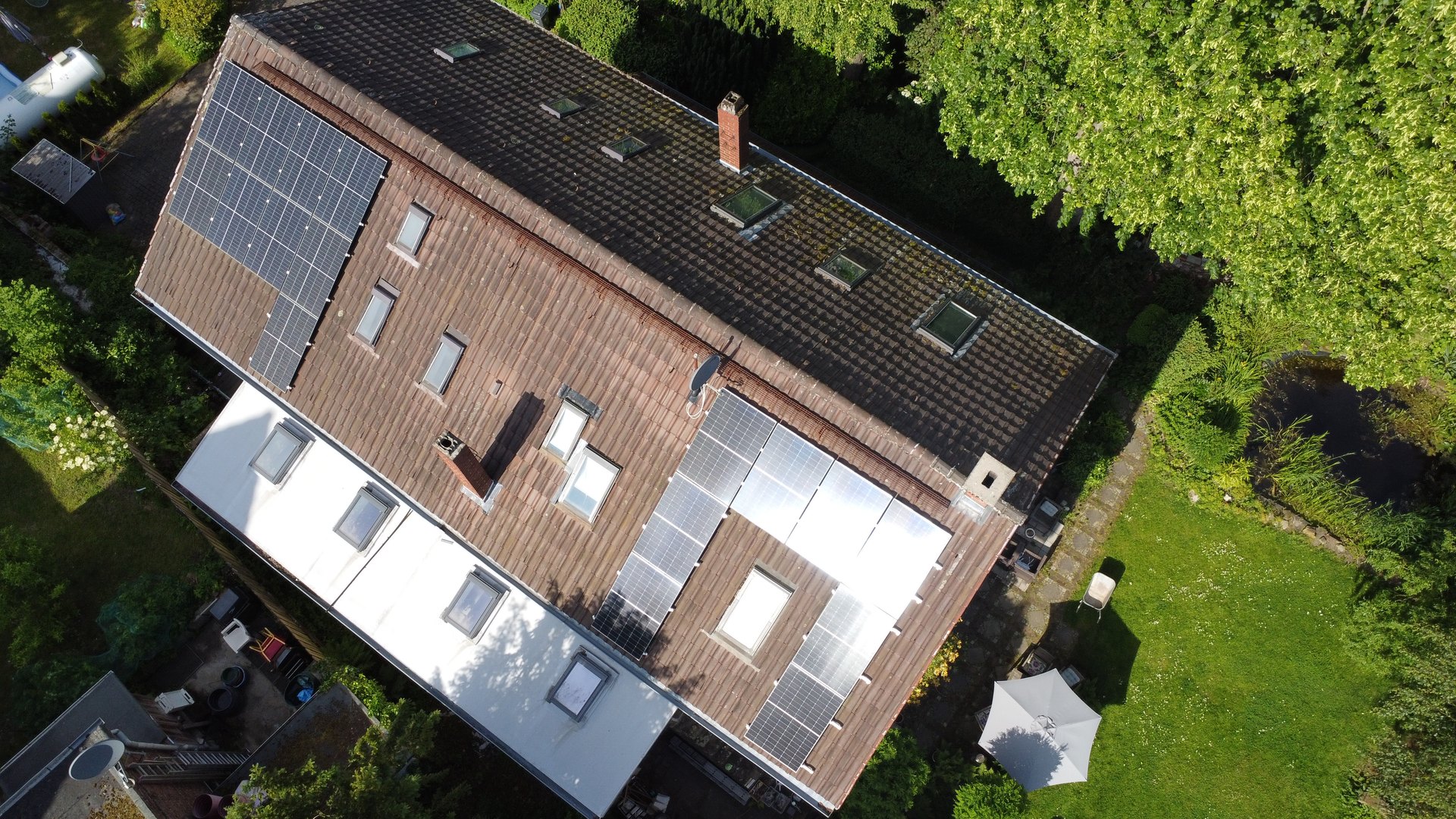 Luftaufnahme Dachanlage