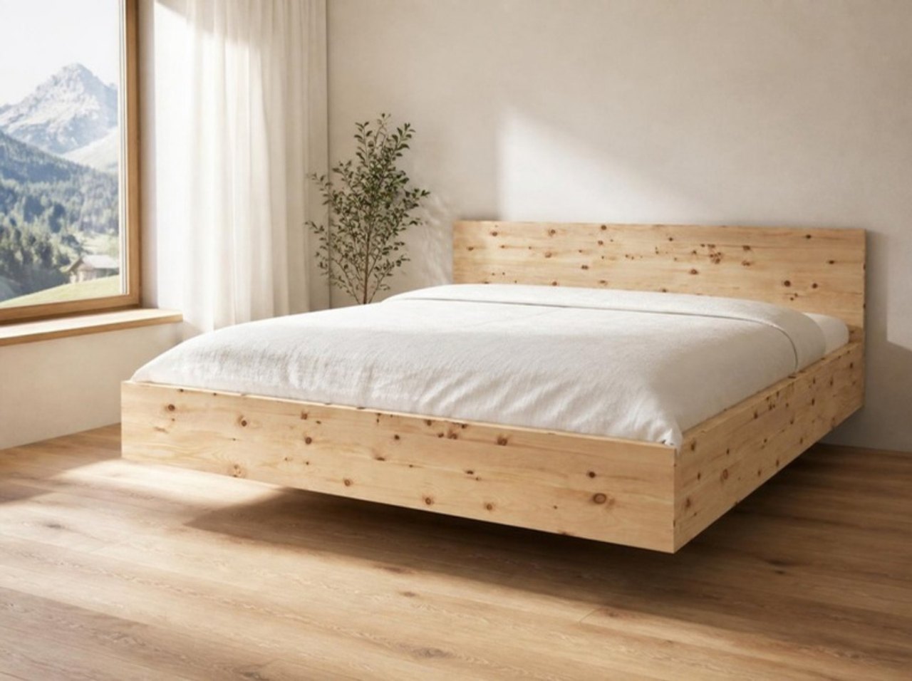 Bett „Julia“ Zirbe · gerades Haupt