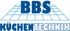 Logo von BBS Küchentechnik: "BBS" in großem blauem Text über einem Gitter und "Küchentechnik" darunter.