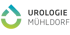 Logo mit stilisiertem Tropfen in Blau-Grün und Text "UROLOGIE MÜHLDORF".