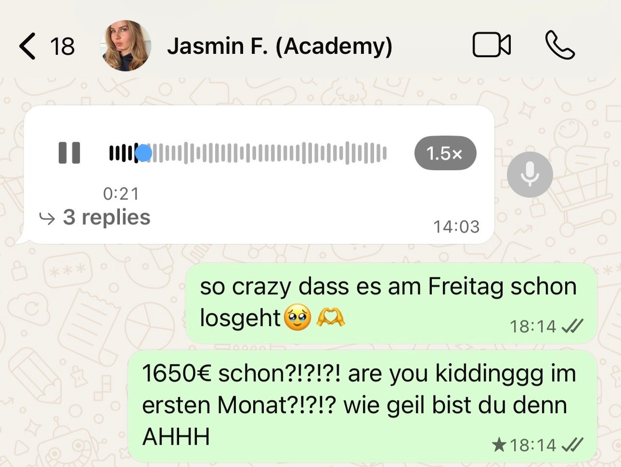 1650 Euro im ersten Monat