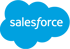 Salesforce logo featuring white lowercase text inside a blue cloud shape on a black background.