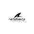 NetsHargs Cybersecurity Logo: stilisierte Haifischflosse über dem Wort „netsharqs“ und „CYBERSECURITY“ darunter.
