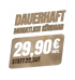 Goldenes Preisschild: "DAUERHAFT MONATLICH KÜNDBAR", "29,90€ 4WTL." "STATT 39,90€"