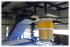 Moduflex-Füllanlage mit gelbem Faltenbalg für Big Bags in einer Industriehalle.