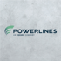 Powerlines Logo mit grünen Bögen und Text "POWERLINES AN EQUANS COMPANY" auf grauem Hintergrund.