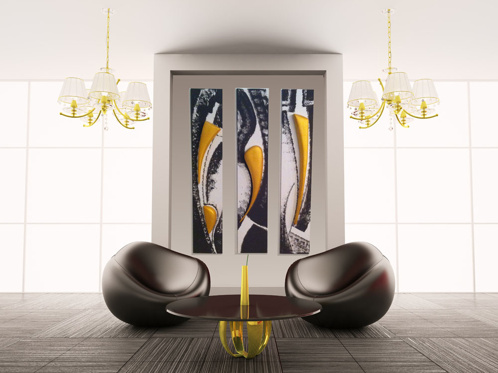 3D Relief "Tanz in Gold"