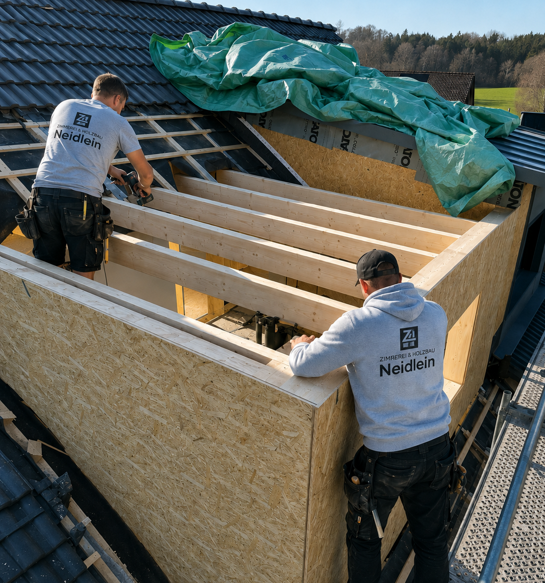 Dachgaube am bestehenden Haus – Zimmerei Neidlein, Schnelldorf