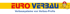 Rotes "EURO" und blaues "VERBAU" auf gelbem Streifen, daneben ein lächelnder Daumen-hoch-Smiley mit rotem Helm.