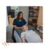 Practitioner performing craniosacral therapy session