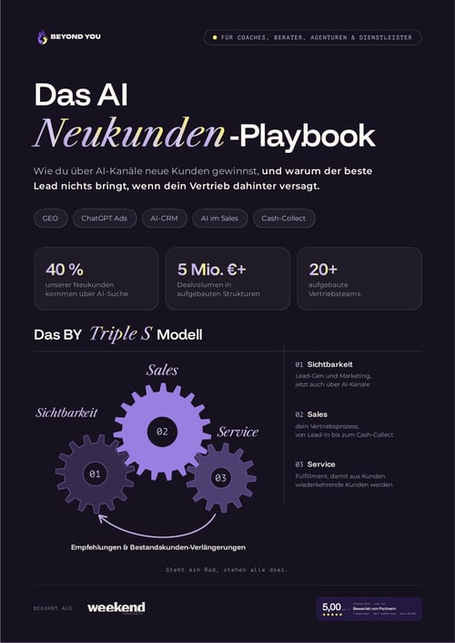 Das AI Neukunden-Playbook von Beyond You, Titelseite
