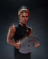 GET FIT Mitglied mit Hantelscheibe