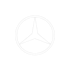 Weißer Mercedes-Benz Stern in einem Kreis auf grünem Hintergrund.