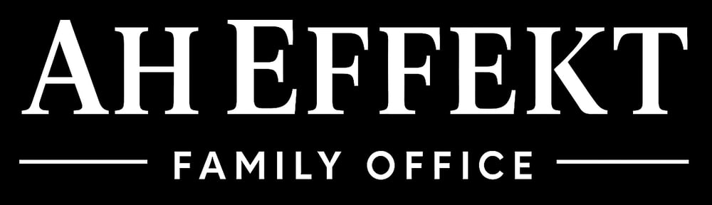 "AH EFFEKT FAMILY OFFICE" logo with white text on a black background.