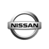 Graues Nissan-Logo mit dem Schriftzug "NISSAN" in der Mitte eines Rings.