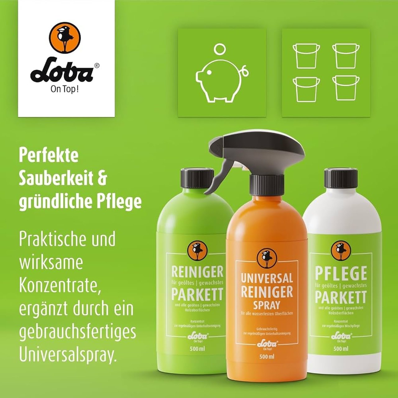 Loba Reinigungs- und Pflegeset für versiegelte Böden