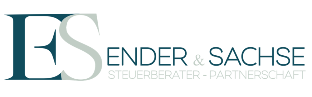 Logo der Kanzlei Ender & Sachse Steuerberater-Partnerschaft mit den verschlungenen Initialen ES.