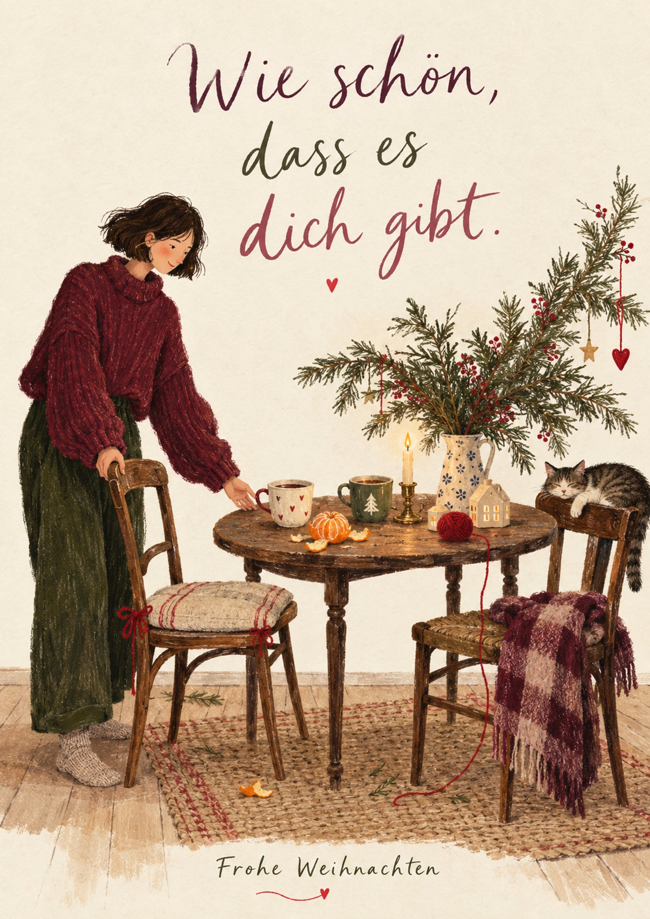 Postkarte Wie schön, dass es dich gibt