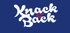 Der Text "Knack & Back" in weißer Schrift mit rotem "&" auf blauem Hintergrund.