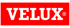 Rotes Logo mit weißem VELUX Schriftzug und ® Symbol.