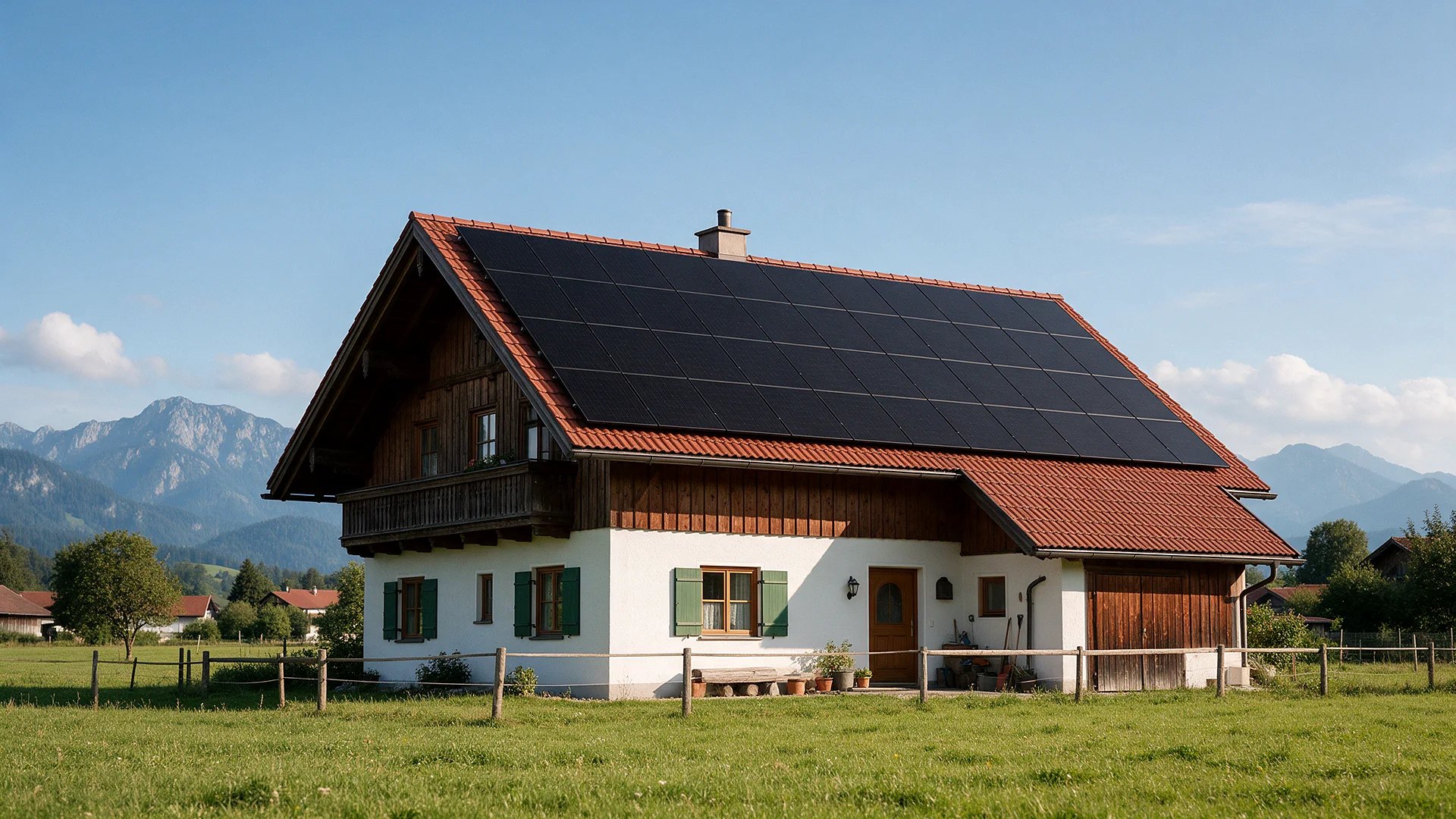 Einfamilienhaus mit Photovoltaikanlage im Voralpenland bei Sauerlach