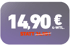 Preis: 14,90 € 4-WTL. STATT 34,90 € 4-WTL. auf lilafarbenem Hintergrund.