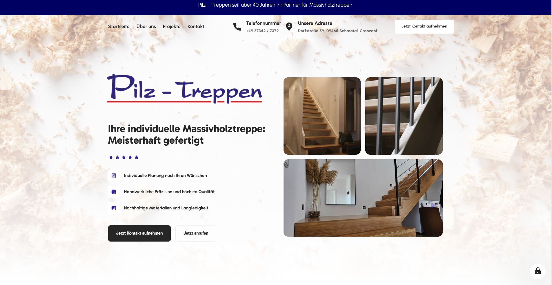 Website Treppenbau Pilz