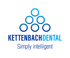 Kettenbach Dental Logo: Fünf blaue Kreise bilden eine Pyramide über dem Schriftzug „KETTENBACH DENTAL Simply intelligent“.