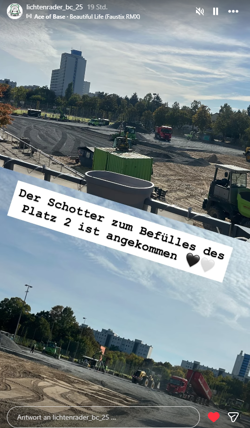 Feld 2 die Arbeiten gehen voran