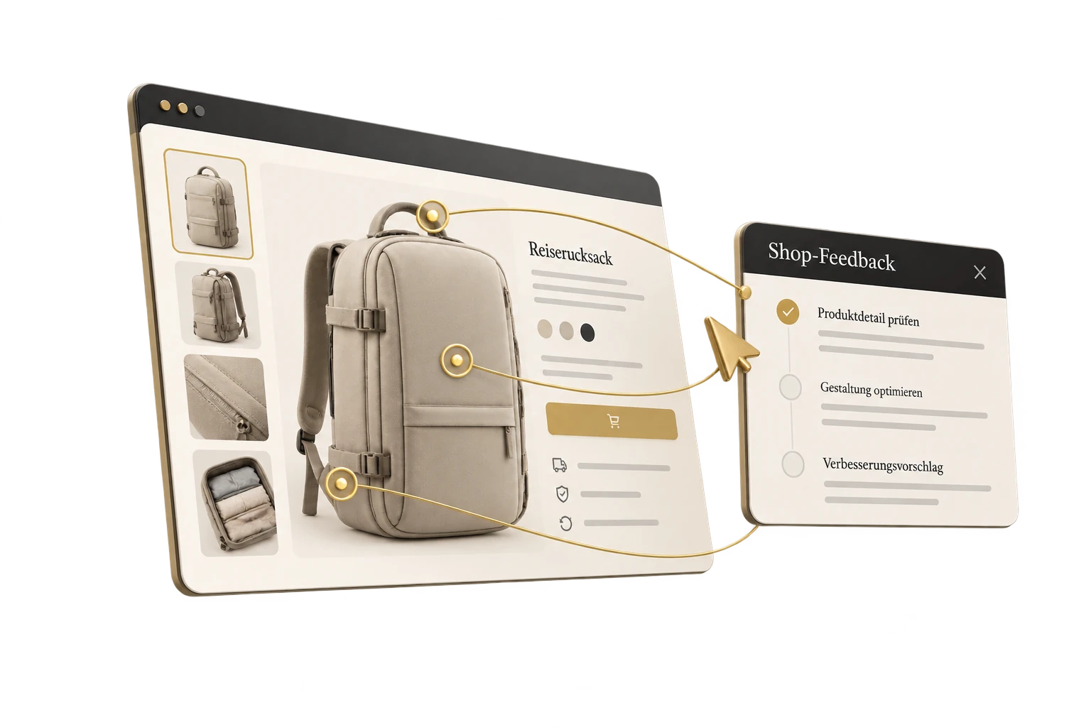 Illustrativer Shop-Check mit persönlichem Feedback