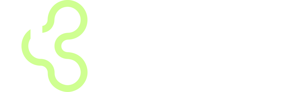 Weiß-grünes Logo mit abstrakten ineinandergreifenden Formen und dem weißen Schriftzug KWS auf schwarzem Hintergrund.
