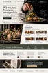 Website-Layout von Tavola Catering mit Texten zu kulinarischen Angeboten, Event-Services und Kundenbewertungen.
