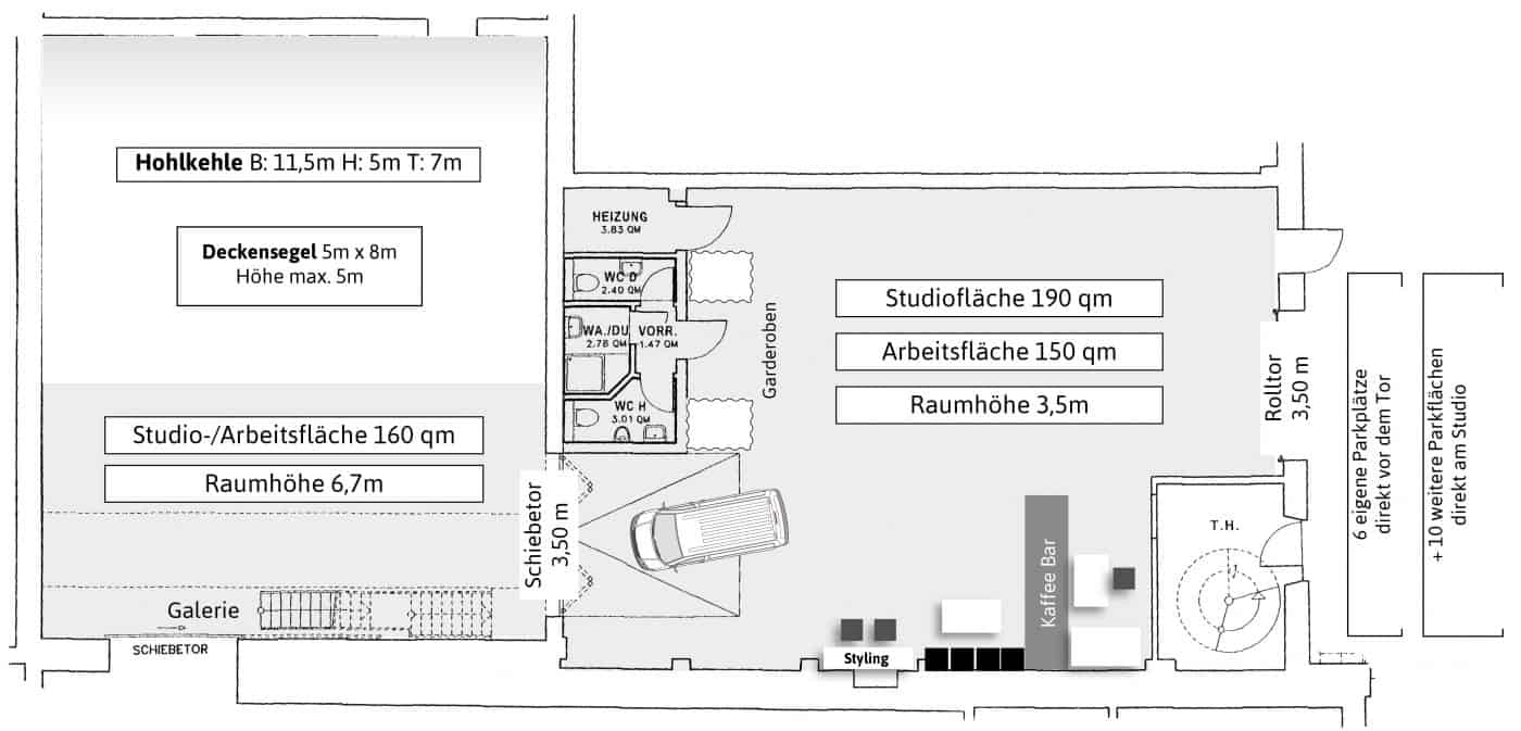 Grundriss Mietstudio NRW