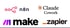 Logos für n8n, Claude Cowork, Make und Zapier.
