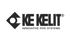 KE KELIT Logo: Schwarzer Schriftzug "KE KELIT" und "INNOVATIVE PIPE SYSTEMS" mit stilisiertem Rohrsymbol.