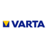 VARTA Logo mit blauer Schrift und einem gelb-blauen Dreieckssymbol.