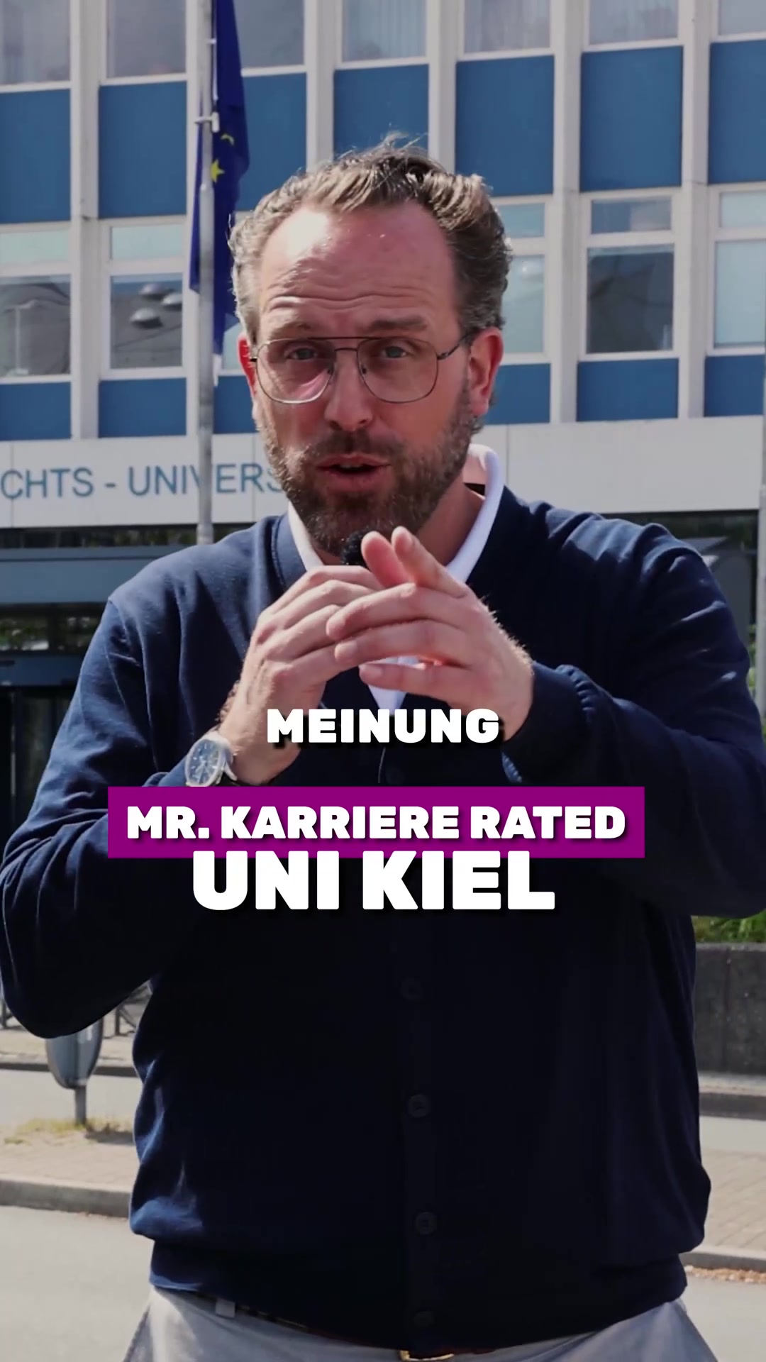 Standbild aus dem Video mit der persönlichen Einschätzung zur CAU Kiel