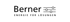 Logo mit "Berner ENERGIE FÜR LÖSUNGEN" und drei horizontalen Linien mit Kreisen, die Schieberegler darstellen.