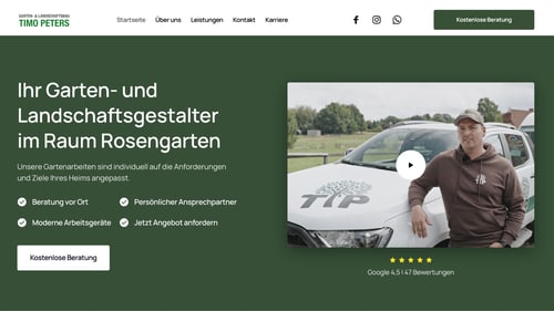 Webdesign Beispiel von Suhrhoff Webdesign