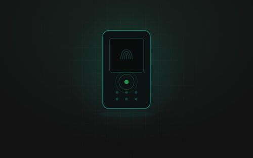 Illustration eines Zutrittslesers mit NFC und PIN