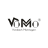 VOMo Vordach Montagen Logo in Schwarz auf dunkelgrünem Hintergrund.