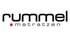 Rummel Matratzen Logo: Schwarzer Text "rummel" mit rotem Quadrat, darunter "matratzen".