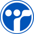 Blaues Kreislogo mit einer stilisierten weißen Figur, die zwei Kreise als Kopf und Körper hat.