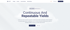 Website-Screenshot mit dem Titel „Continuous And Repeatable Yields“ und einer Navigation.